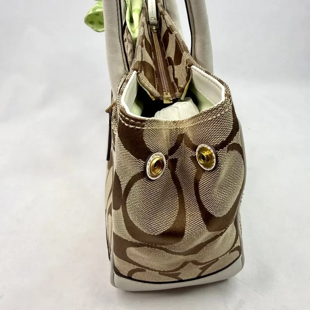 Coach Madeline Classic Monogram Satchel Bag w/ Scarf